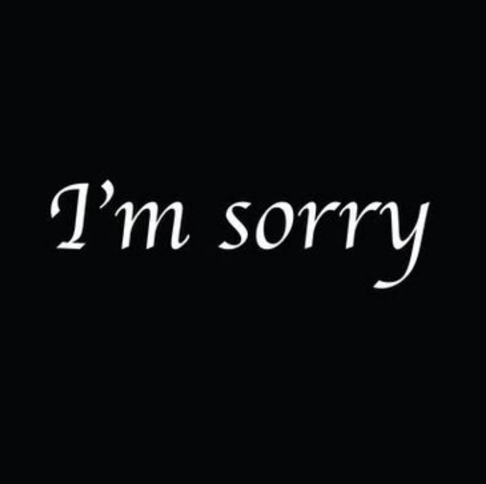 My sincerest apologies